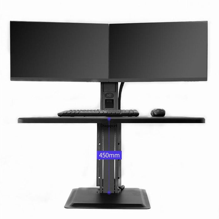 Computer Stand 22-27 Inch Dual Monitor Mount With Keyboard