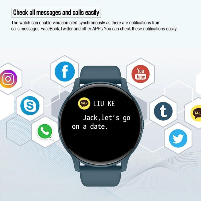 Colour Smart Watch Heart Rate Blood Pressure Monitoring