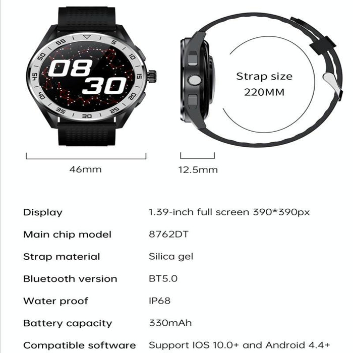 Colour Screen Smart Watch Heart Rate Blood Pressure Monitoring