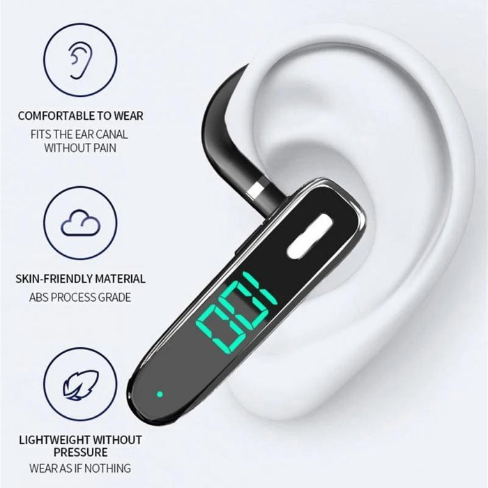 K50 Bluetooth-Compatible 5.3 Business Ear-Hook Earphone With Mic