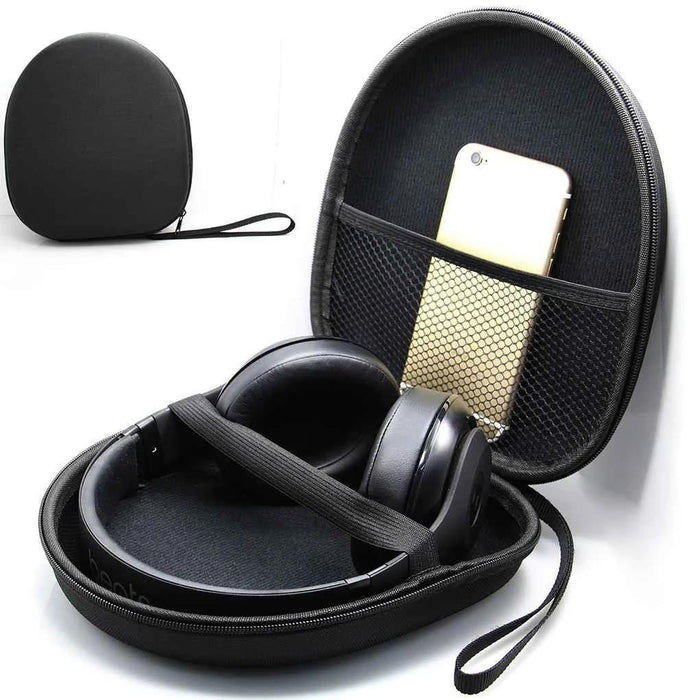 Portable Zippered Round Shaped Headphone Earbud Carrying Storage Bag Case