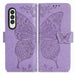 Embossed Butterfly Love Flower Leather Phone Case