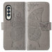 Embossed Butterfly Love Flower Leather Phone Case