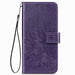 Embossed Leather Phone Case With Four Leaf Clasp