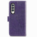 Embossed Leather Phone Case With Four Leaf Clasp