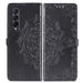 Embossed Leather Mandala Flower Phone Case For Samsung