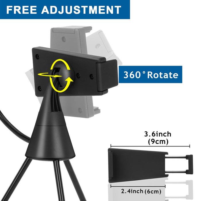 Ns-08 Led Dimmable Ring Lamp With Phone Tripod Stand Holder