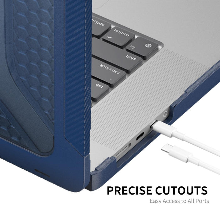 For Macbook Pro 14.2 A2442 / A2779 2023 3 In 1 Protective Bracket Case Cover Hard Shell With Tpu Keyboard Film / Anti-Dust Plugs Version - Us