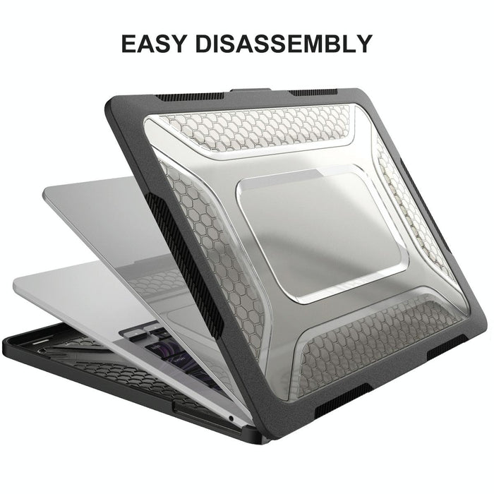 For Macbook Air 13.6 2022 / 2024 A2681 M2 / A3113 M3 3 In 1 Protective Bracket Case Cover Hard Shell With Tpu Keyboard Film / Anti-Dust Plugs Version - Us