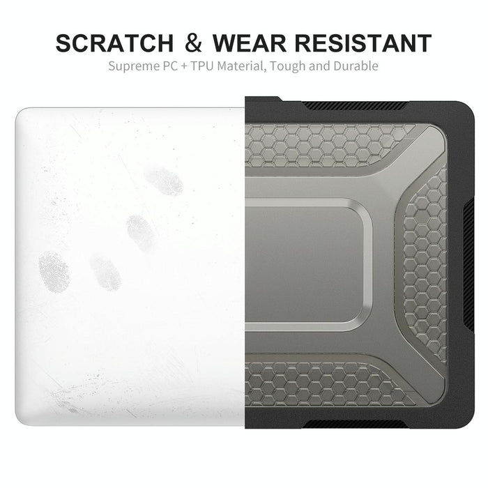 For Macbook Air 13.6 2022 / 2024 A2681 M2 / A3113 M3 3 In 1 Protective Bracket Case Cover Hard Shell With Tpu Keyboard Film / Anti-Dust Plugs Version - Us