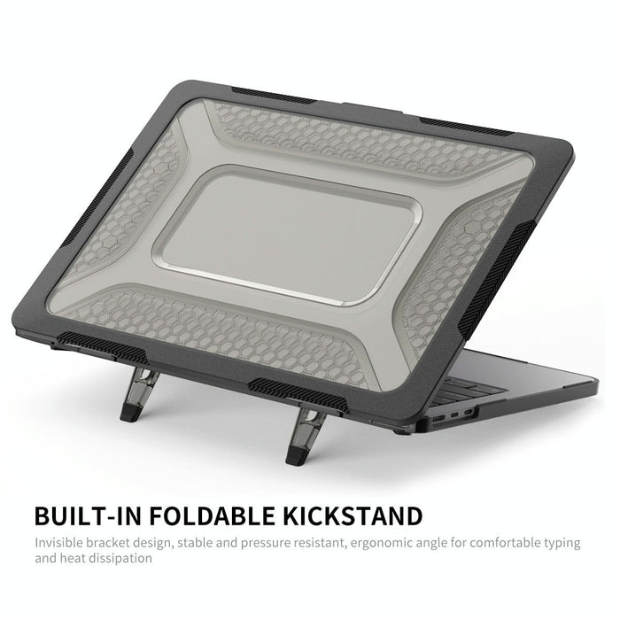 For Macbook Air 13.6 2022 / 2024 A2681 M2 / A3113 M3 3 In 1 Protective Bracket Case Cover Hard Shell With Tpu Keyboard Film / Anti-Dust Plugs Version - Us