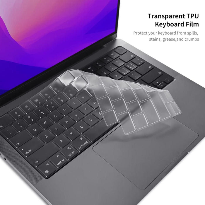 For Macbook Air 13.6 2022 / 2024 A2681 M2 / A3113 M3 3 In 1 Protective Bracket Case Cover Hard Shell With Tpu Keyboard Film / Anti-Dust Plugs Version - Eu