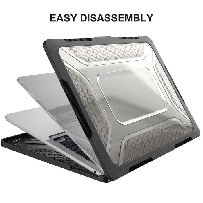 For Macbook Air 13.6 2022 / 2024 A2681 M2 / A3113 M3 3 In 1 Protective Bracket Case Cover Hard Shell With Tpu Keyboard Film / Anti-Dust Plugs Version - Eu