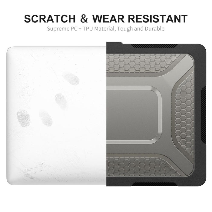 For Macbook Air 13.6 2022 / 2024 A2681 M2 / A3113 M3 3 In 1 Protective Bracket Case Cover Hard Shell With Tpu Keyboard Film / Anti-Dust Plugs Version - Eu