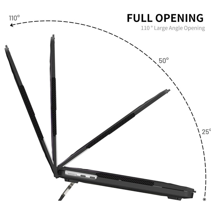 For Macbook Air 13.6 2022 / 2024 A2681 M2 / A3113 M3 3 In 1 Protective Bracket Case Cover Hard Shell With Tpu Keyboard Film / Anti-Dust Plugs Version - Eu