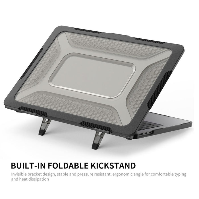 For Macbook Air 13.6 2022 / 2024 A2681 M2 / A3113 M3 3 In 1 Protective Bracket Case Cover Hard Shell With Tpu Keyboard Film / Anti-Dust Plugs Version - Eu