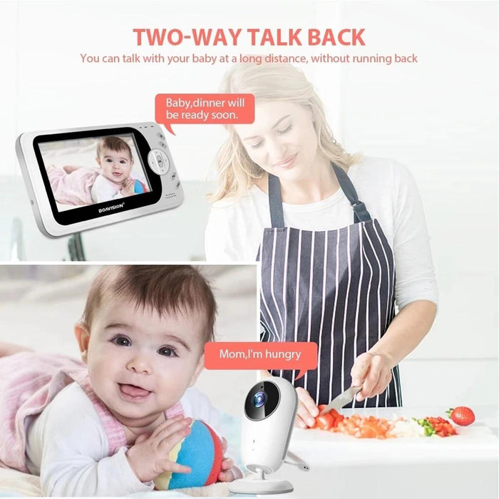 4.3 Inch Wireless Video Baby Monitor Ir Led Night Vision Intercom Surveillance Camera