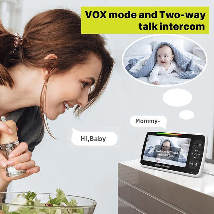 Wireless Video Baby Camera Intercom Night Vision Temperature Monitoring Cam