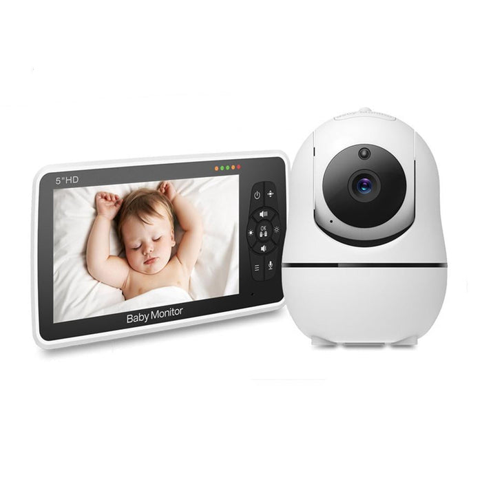 5 Inch Baby Monitor 360-Degree Rotating Wireless Camera Night Vision Intercom Lullaby Monitor