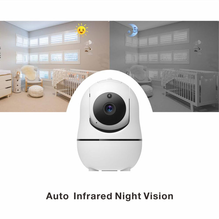 5 Inch Baby Monitor 360-Degree Rotating Wireless Camera Night Vision Intercom Lullaby Monitor