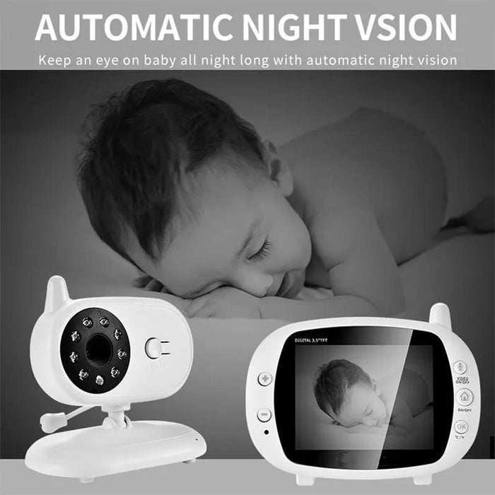 3.5 Inch Wireless Video Colour Baby Monitor Night Vision Temperature Monitor