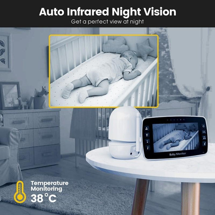 4.3Inch Colour Display Night Vision Smart Zoom Baby Monitor Camera