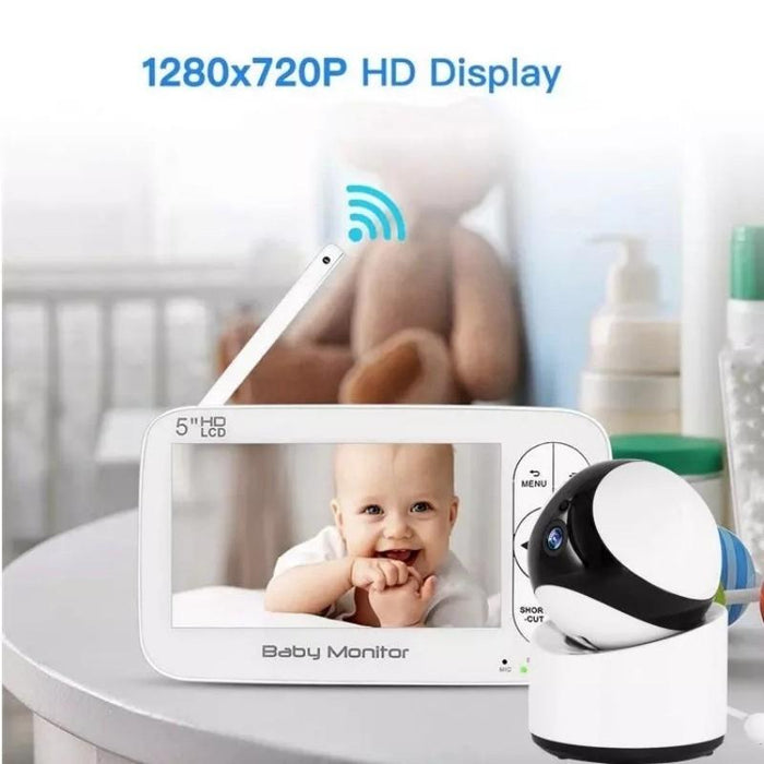 Built-In Video Babyphone 5 Inch Screen Digital Wireless Baby Monitor Camera