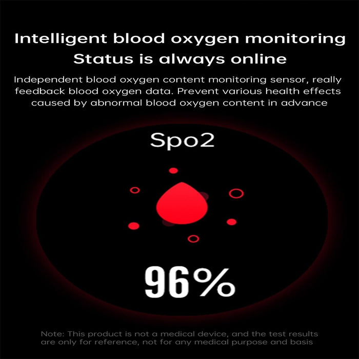 Colour Screen Smart Watch Heart Rate Blood Pressure Monitoring