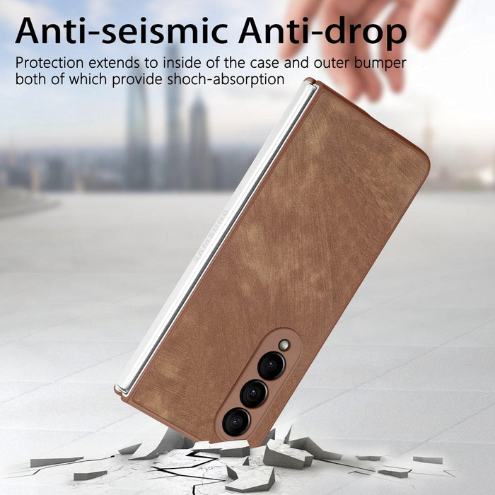 Retro Skin Fold Leather Phone Case For Samsung Galaxy z 4