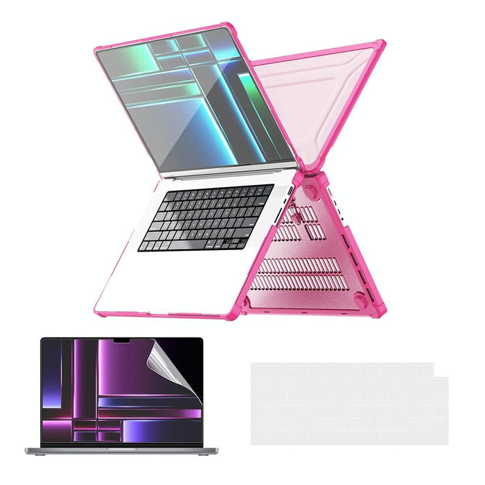 3 In 1 Protective Bracket Case Cover Hard Shell With Tpu Keyboard Film / Pet Screen Protector Version - Us