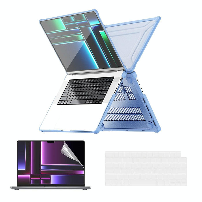 3 In 1 Protective Bracket Case Cover Hard Shell With Tpu Keyboard Film / Pet Screen Protector Version - Us