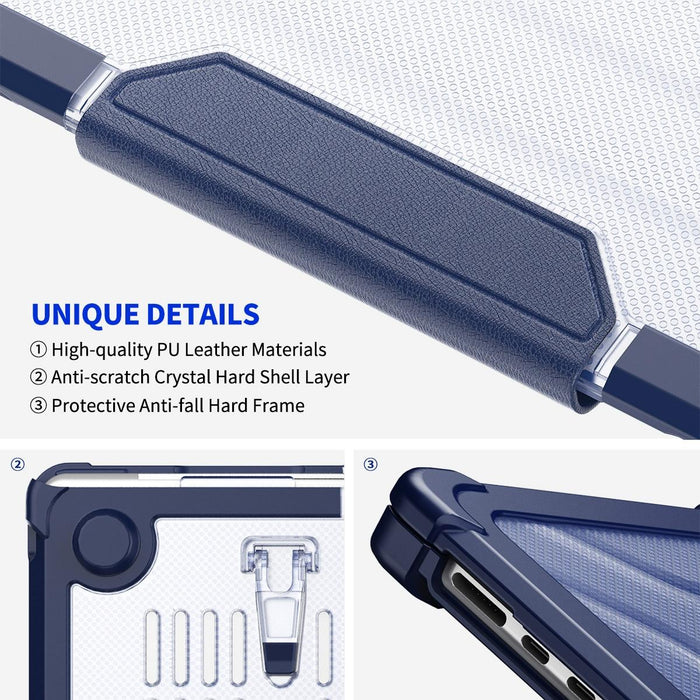 3 In 1 Protective Bracket Case Cover Hard Shell With Tpu Keyboard Film / Pet Screen Protector Version - Us