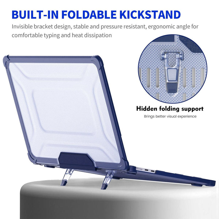 For Macbook Air 13.6 2022 / 2024 A2681 M2 / A3113 M3 A2681 3 In 1 Protective Bracket Case Cover Hard Shell With Tpu Keyboard Film / Pet Screen Protector Version - Eu