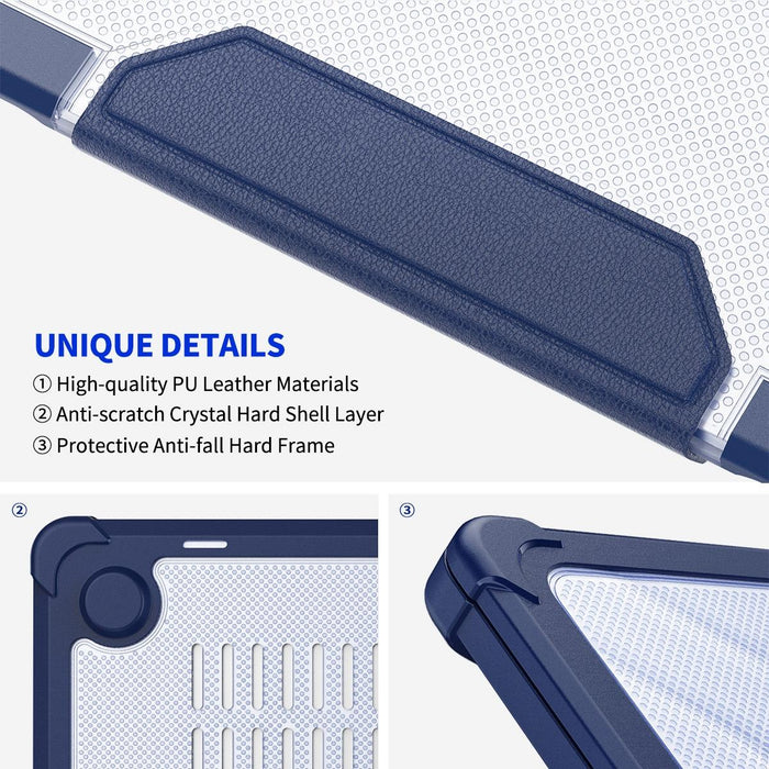 For Macbook Air 13.6 2022 / 2024 A2681 M2 / A3113 M3 A2681 3 In 1 Protective Bracket Case Cover Hard Shell With Tpu Keyboard Film / Pet Screen Protector Version - Eu