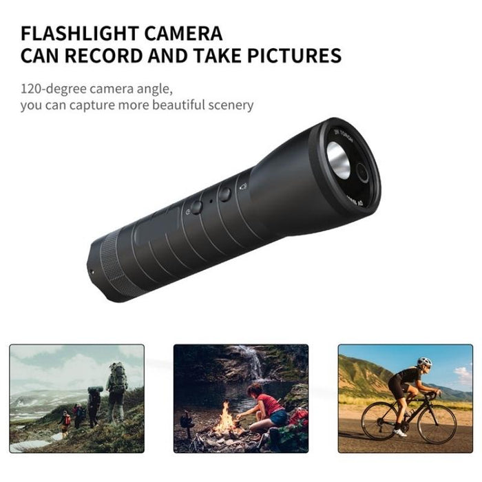 Motorcycle Helmet Camera with Flashlight and Compass - Hd