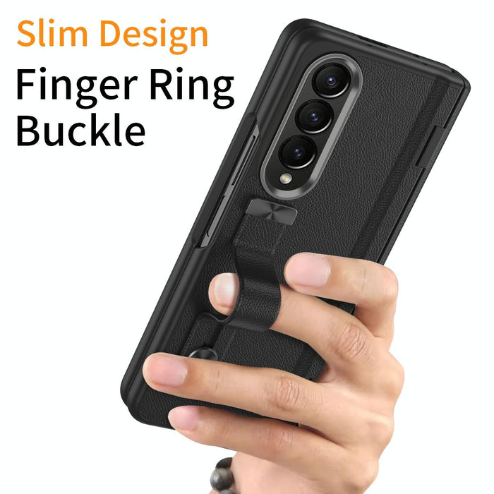 Leather Wristband Phone Case For Samsung Galaxy z Fold 4