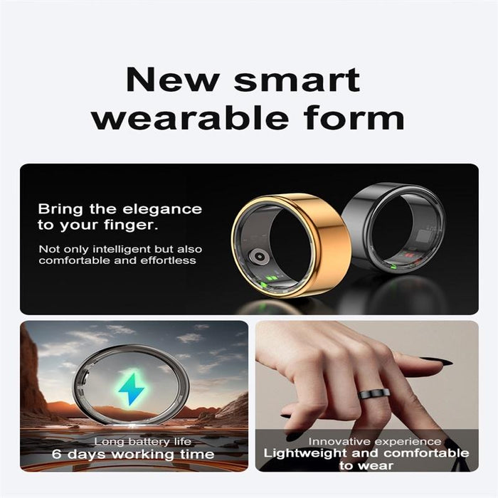 R02 Size 11 Smart Ring Supports Heart Rate / Blood Oxygen / Sleep Monitoring / Multiple Sports Modes