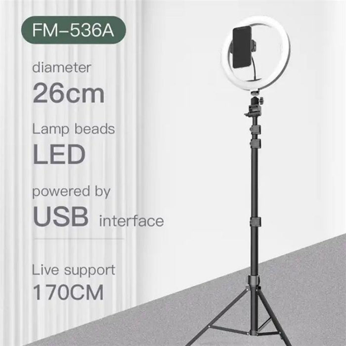 Fm-536A 10 Inch Ring Live Fill Light Streaming Stand Beauty Light Set