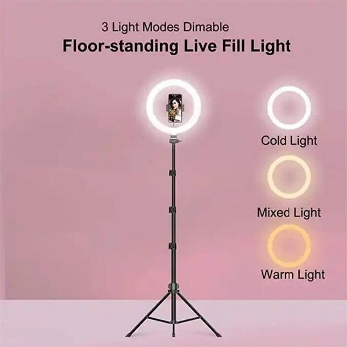 Fm-536A 10 Inch Ring Live Fill Light Streaming Stand Beauty Light Set