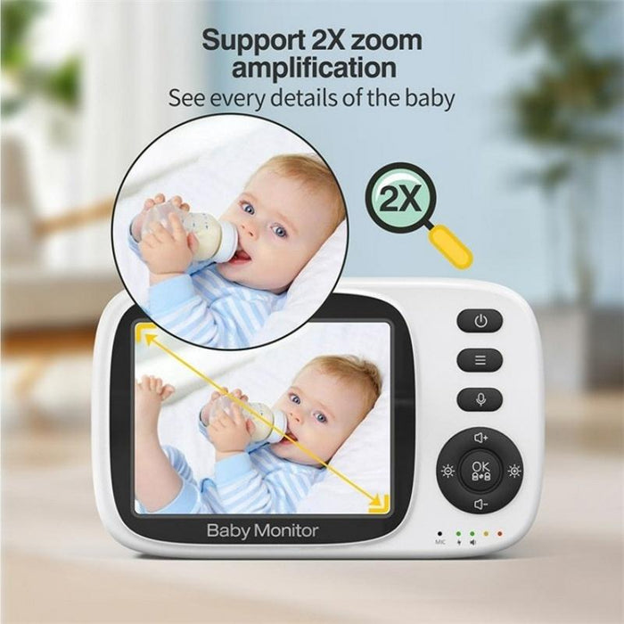 2 Way Voice Talk Temperature Monitoring Baby Camera 3.2 Inch Screen Baby Monitor