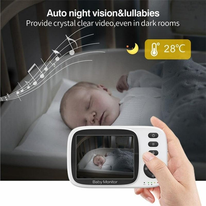 2 Way Voice Talk Temperature Monitoring Baby Camera 3.2 Inch Screen Baby Monitor