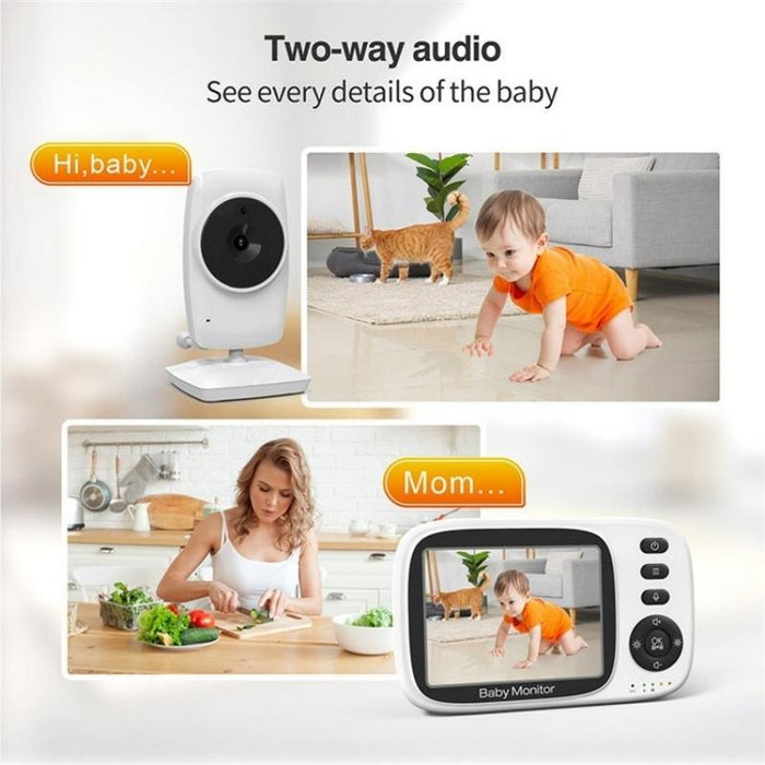 2 Way Voice Talk Temperature Monitoring Baby Camera 3.2 Inch Screen Baby Monitor