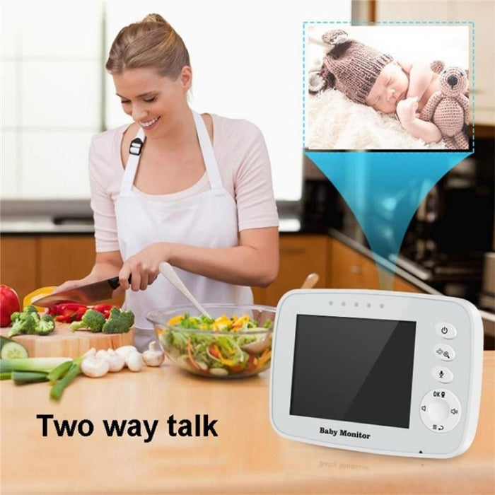 Two-Way Audio Night Vision Surveillance Camera 3.5 Inch Baby Monitor