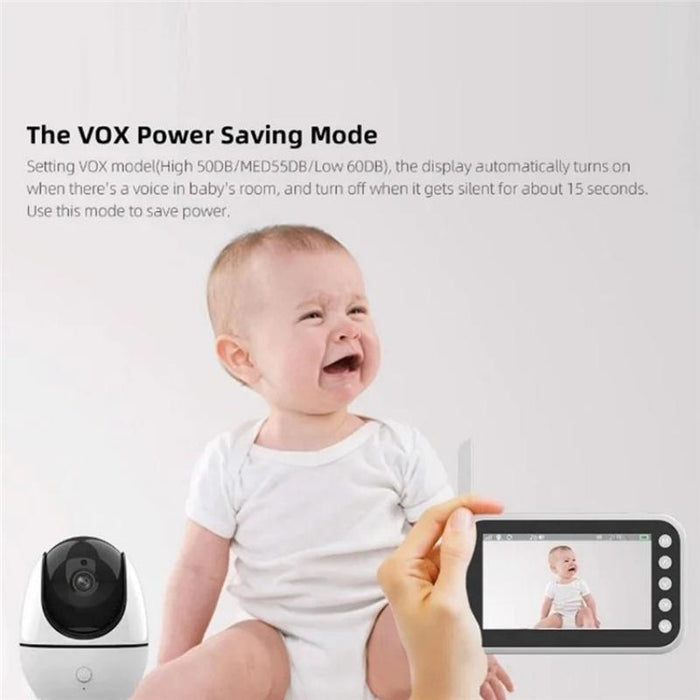 Support Two-Way Voice Temperature Display 4.5-Inch Video Baby Monitor Music Player