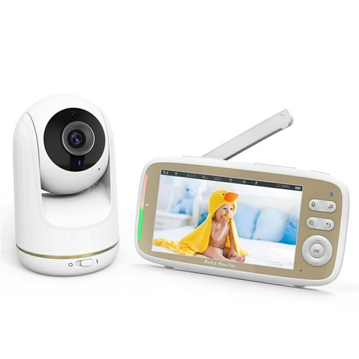 Built-In Ptz Rotation Hd Baby Security Camera 5-Inch Baby Monitor