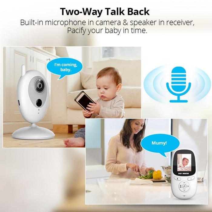 Room Temperature Monitor Intercom Camera 2.0-Inch Night Vision Wireless Baby Monitor