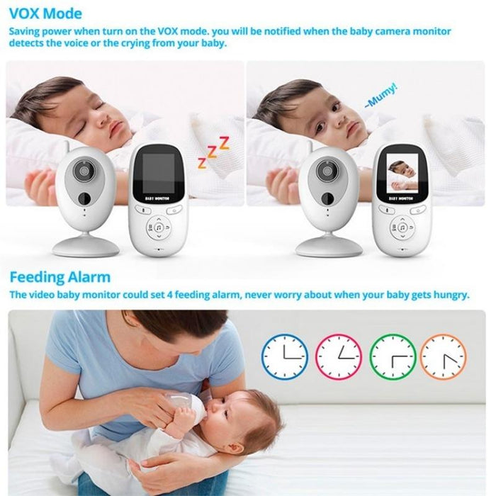 Room Temperature Monitor Intercom Camera 2.0-Inch Night Vision Wireless Baby Monitor