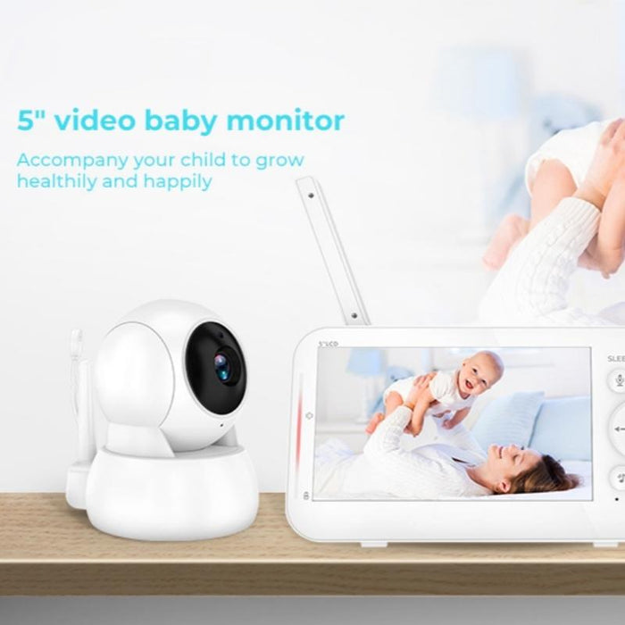 Infrared Night Vision Two-Way Intercom Baby Monitor 5-Inch Wireless Digital Monitor