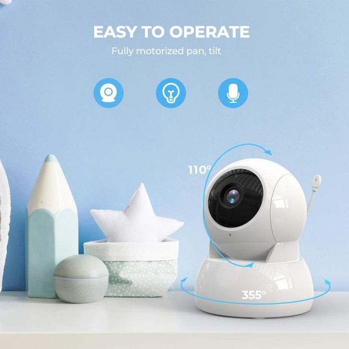 Infrared Night Vision Two-Way Intercom Baby Monitor 5-Inch Wireless Digital Monitor