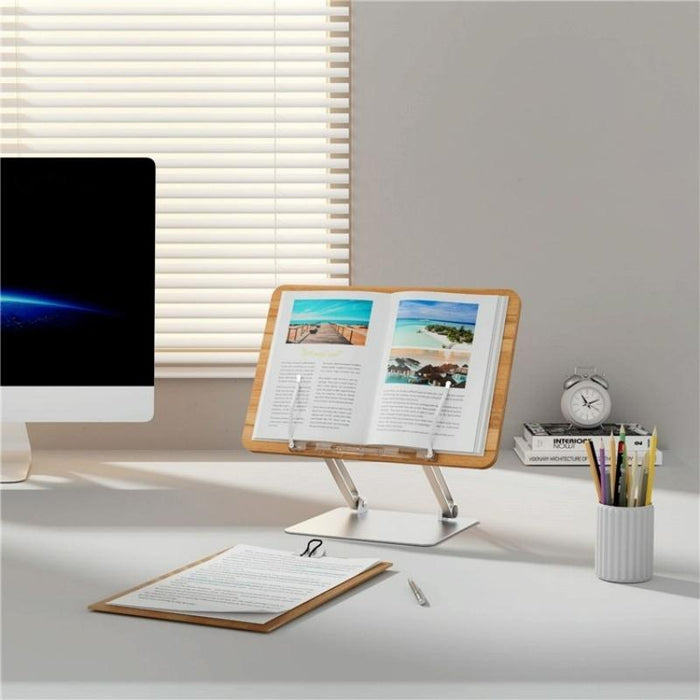 Desktop Book Reading Bracket Aluminum Alloy Wood Board